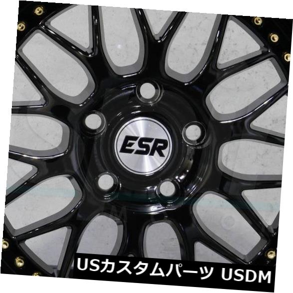 海外輸入ホイール 4-新しい19インチESR SR01 SR1ホイール19x8.5 5x114.3 30グロスブラックリム 4-New 19\