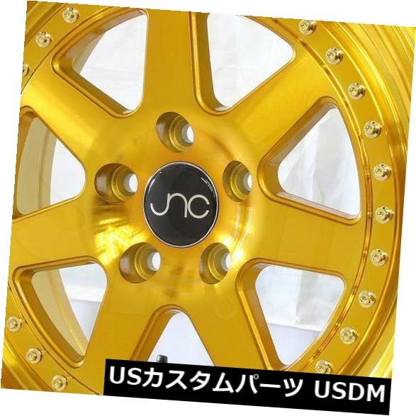 海外輸入ホイール 4-新しい17インチJNC 048 JNC048ホイール17x8 5x114.3 30透明ゴールドリム 4-New 17" JNC 048 JNC048 Wheels 17x8 5x114.3 30 Transparent Gold Rims 【並行輸入品】|カスタムパーツ WORLD倉庫