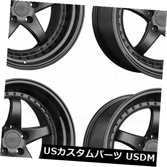 海外輸入ホイール 4-新しい18インチXXR 565ホイール18x8.5 / 18x9.5 5x114.3 35/38フラットブラックグロスブラックリップ 4-New 18\
