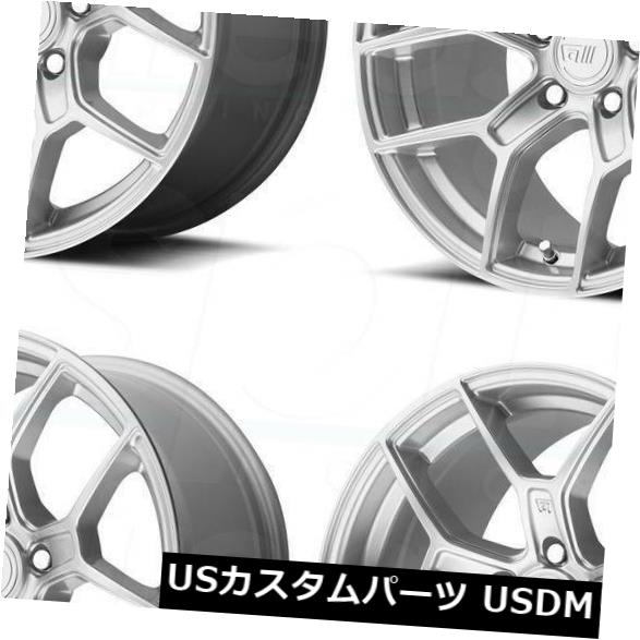 海外輸入ホイール 4-新しい18インチMotegi MR133ホイール18x8.5 5x120 35ハイパーシルバーリム 4-New 18\