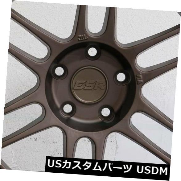 海外輸入ホイール 4-新しい18インチESR SR11ホイール18x9.5 / 18x10.5 5x114.3 15/22ブロンズスタッガードリム 4-New 18\