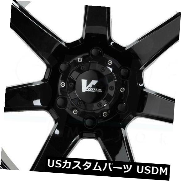 海外輸入ホイール 4-新しい18インチV-Rock VR8エクストラクタホイール18x9.5 6x5.5 15グロスブラックリム 4-New 18" V-Rock VR8 Extractor Wheels 18x9.5 6x5.5 15 Gloss Black Rims 【並行輸入品】｜カスタムパーツ WORLD倉庫