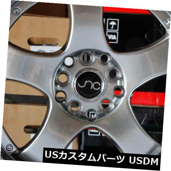 海外輸入ホイール 4-新しい18インチJNC 017ホイール18x8.5 / 18x9.5 5x100 / 5x114.3 25/25ハイパーブラックマシンL 4-New 18\