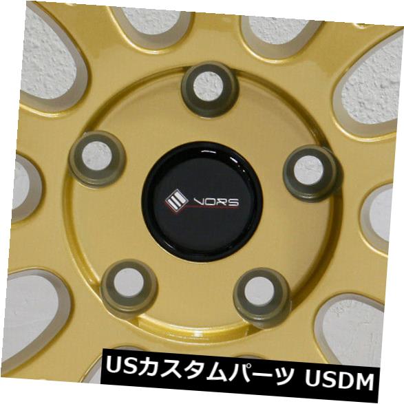 海外輸入ホイール 4-新しい19インチVors VR8ホイール19x9.5 5x115 35ゴールドリム 4-New 19" Vors VR8 Wheels 19x9.5 5x115 35 Gold Rims 【並行輸入品】｜カスタムパーツ WORLD倉庫