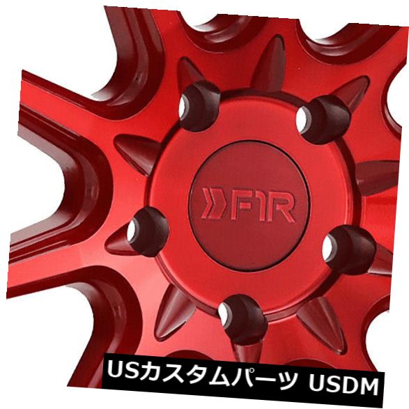 海外輸入ホイール 4-新しい18インチF1R F101ホイール18x8.5 / 18x9.5 5x114.3 38/38キャンディレッドスタッガードリム 4-New 18" F1R F101 Wheels 18x8.5/18x9.5 5x114.3 38/38 Candy Red Staggered Rims 【並行輸入品】｜カスタムパーツ WORLD倉庫