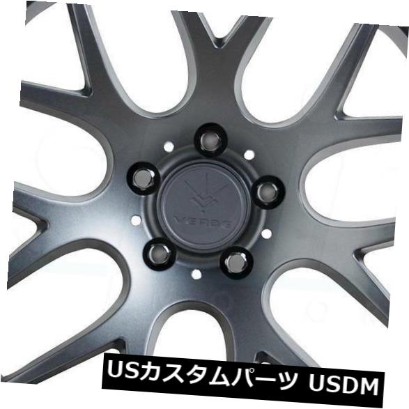 海外輸入ホイール 4-新しい18インチVerde V44 Empireホイール18x9.5 5x114.3 20マットグラファイトリム 4-New 18\