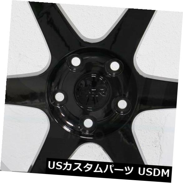 海外輸入ホイール 4-新しい18インチESR SR07 SR7ホイール18x8.5 / 18x10.5 5x114.3 30/22グロスブラックスタッガード 4-New 18\