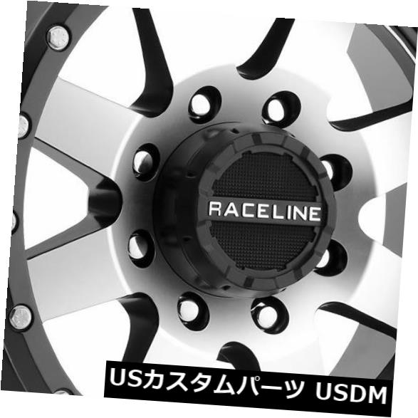 海外輸入ホイール 4-新しい16インチRaceline 935Mディフェンダーホイール16x8 6x5.5 / 6x139.7 0機械加工ブラックリム 4-New 16\