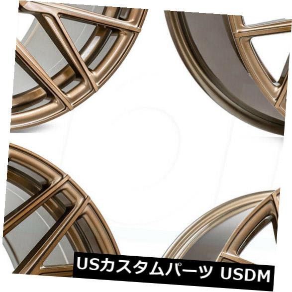 海外輸入ホイール 4-新しい19インチRohana RFX10ホイール19x8.5 5x112 33ブラシ付きブロンズリム 4-New 19\