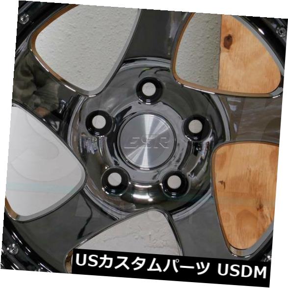 海外輸入ホイール 4-新しい18インチESR SR02 SR2ホイール18x9.5 / 18x10.5 5x114.3 35/22ブラッククロームスタッガー 4-New 18\
