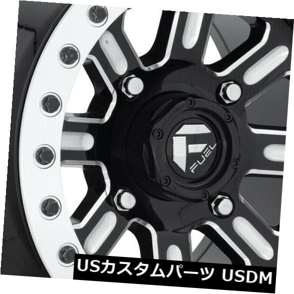 海外輸入ホイール 4-新しい15インチ燃料ハードラインATV UTV D910ホイール15x7 4x136 38ブラックミルドリム 4-New 15\