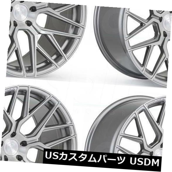 海外輸入ホイール 4-新しい19インチRohana RFX10ホイール19x8.5 / 19x9.5 5x112 42/45チタニウムスタッガードリム 4-New 19\
