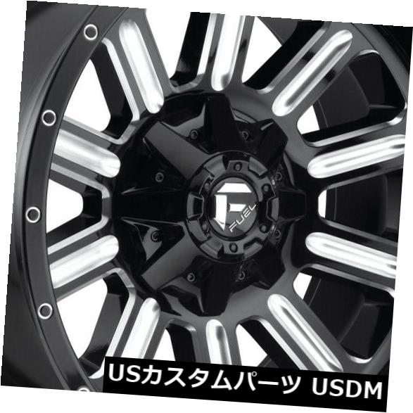 海外輸入ホイール 4-新しい18インチ燃料ハードラインD620ホイール18x9 5x4.5 / 5x5 / 5x12 7 -12ブラックミルドリム 4-New 18\