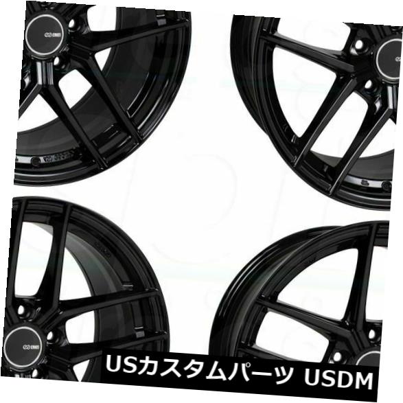 海外輸入ホイール 4-新しい18インチEnkei TY5ホイール18x8.5 / 18x9.5 5x120 38/35グロスブラックスタッガードリム 4-New 18" Enkei TY5 Wheels 18x8.5/18x9.5 5x120 38/35 Gloss Black Staggered Rims 【並行輸入品】|カスタムパーツ WORLD倉庫