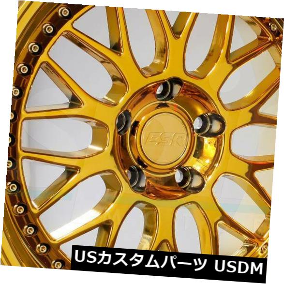 海外輸入ホイール 4-新しい19インチESR SR01 SR1ホイール19x9.5 / 19x10.5 5x114.3 22/22ゴールドクロム千鳥 4-New 19\
