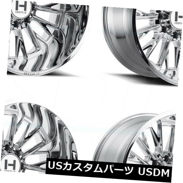 海外輸入ホイール 4-新しい20インチの敵対的なH114フューリーホイール20x10 5x5.5 / 5x139.7 -19クロムリム 4-New 20\