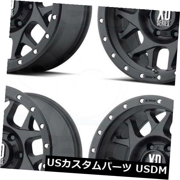 海外輸入ホイール 4-新しい18インチXD XD127いじめホイール18x9 6x135 18ブラックリングリム 4-New 18\