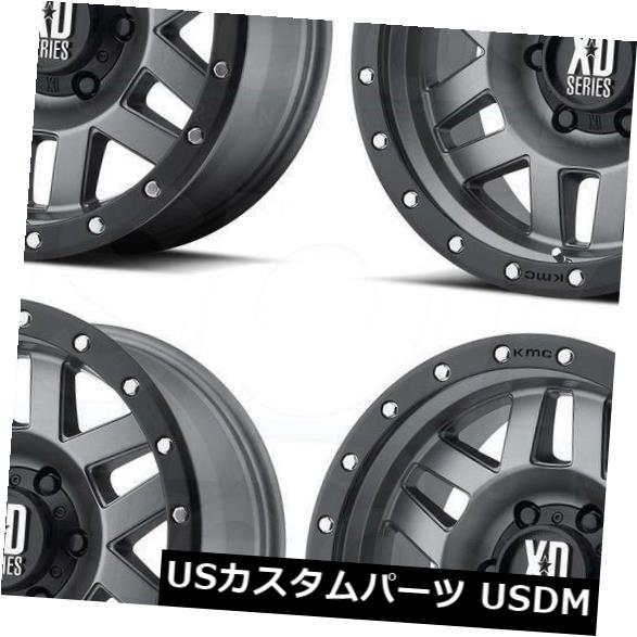 海外輸入ホイール 4-新しい18インチXD XD128マチェーテホイール18x9 6x5.5 / 6x139.7 -12ガンメタルブラックリム 4-New 18" XD XD128 Machete Wheels 18x9 6x5.5/6x139.7 -12 Gunmetal Black Rims 【並行輸入品】｜カスタムパーツ WORLD倉庫