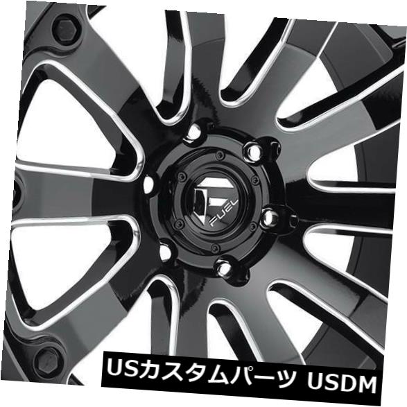 海外輸入ホイール 4-新しい20インチ燃料ディーゼルD598ホイール20x12 8x6.5 / 8x165.1 -44ブラックミルドリム 4-New 20\