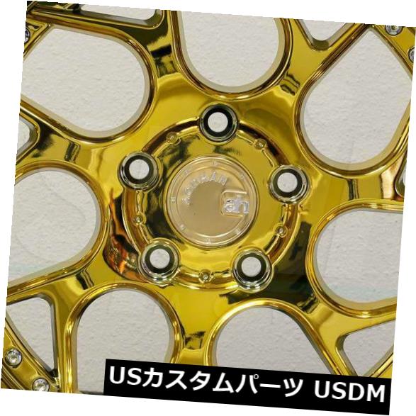 海外輸入ホイール 4-新しい19インチAodhan DS01 DS1ホイール19x9.5 / 19x10.5 5x114.3 15/15ゴールド真空スタッジ 4-New 19\