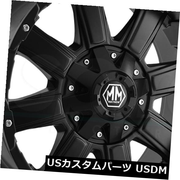海外輸入ホイール 4-New 20 "Mayhem Chaos Wheels 20x9 6x135 / 6x5.5 -12マットブラックリム 4-New 20" Mayhem Chaos Wheels 20x9 6x135/6x5.5 -12 Matte Black Rims 【並行輸入品】|カスタムパーツ WORLD倉庫