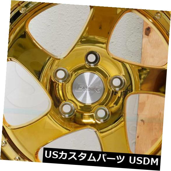 海外輸入ホイール 4-新しい19インチESR SR02 SR2ホイール19x9.5 / 19x10.5 5x114.3 22/22ゴールドクロム千鳥 4-New 19\