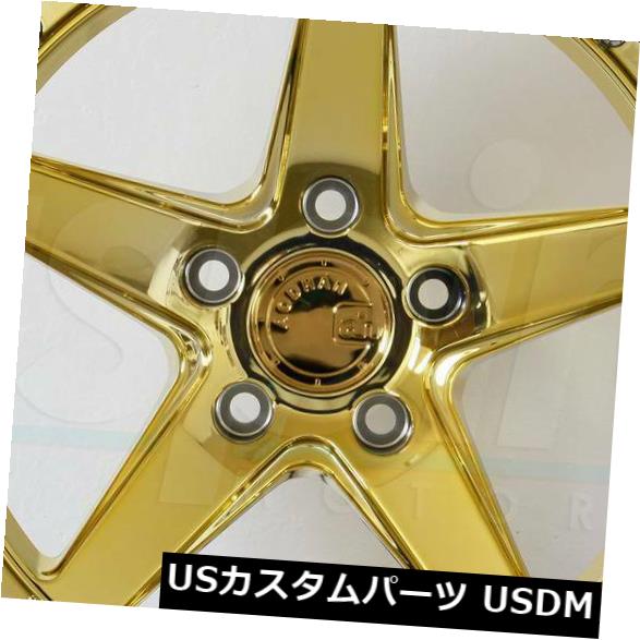 海外輸入ホイール 4-新しい19インチAodhan DS05 DS5ホイール19x9.5 / 19x11 5x114.3 15/22ゴールドバキュームスタッガー 4-New 19" Aodhan DS05 DS5 Wheels 19x9.5/19x11 5x114.3 15/22 Gold Vacuum Staggere 【並行輸入品】｜カスタムパーツ WORLD倉庫