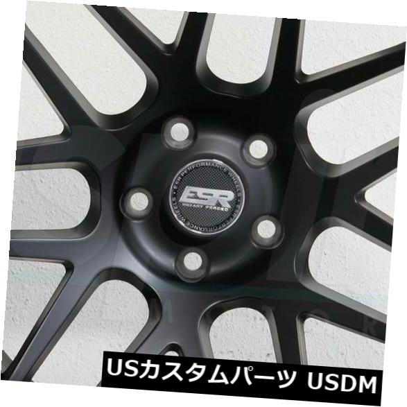 海外輸入ホイール 4-新しい18インチESR RF01 RF1ホイール18x9.5 5x100 35マットブラックリム 4-New 18\