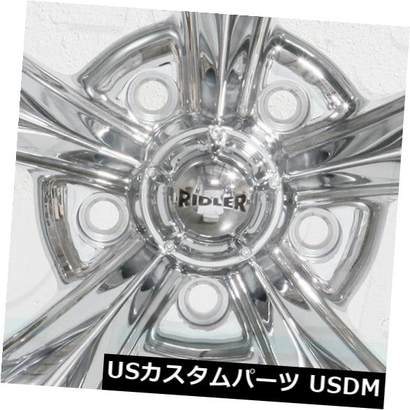 海外輸入ホイール 4-新しい22インチRidler 695ホイール22x9 / 22x10.5 5x4.75 / 5x120.6 5 0/0 ChromeスタッガードRi 4-New 22\