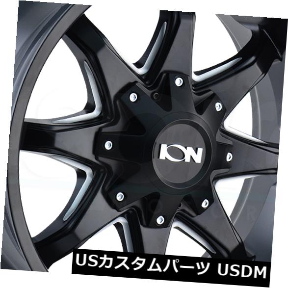 海外輸入ホイール 4-新しい20インチイオン181ホイール20x9 5x5.5 / 5x150 0サテンブラックミルドリム 4-New 20\