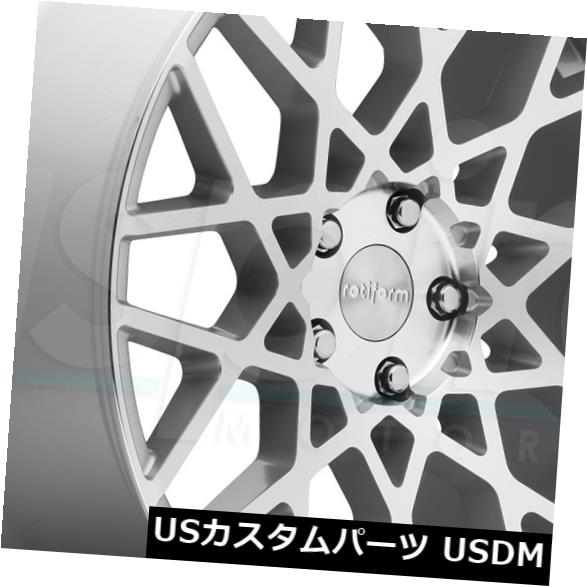 海外輸入ホイール 4-新しい18インチRotiform BLQ R110ホイール18x8.5 5x100 35シルバー加工リム 4-New 18\