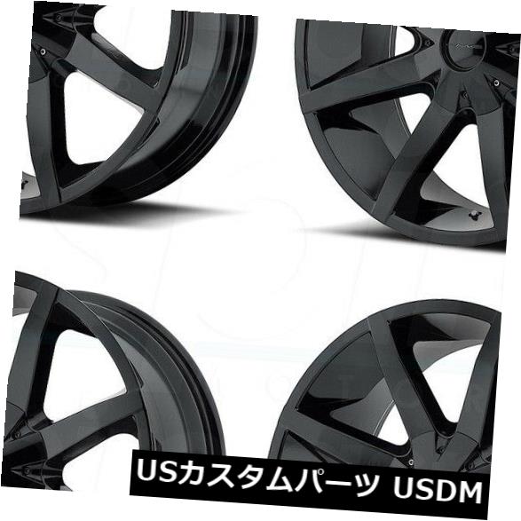 海外輸入ホイール 4-新しい20 "KMC KM651スライドホイール20x8.5 6x135 / 6x5.5 10グロスブラックリム 4-New 20" KMC KM651 Slide Wheels 20x8.5 6x135/6x5.5 10 Gloss Black Rims 【並行輸入品】｜カスタムパーツ WORLD倉庫