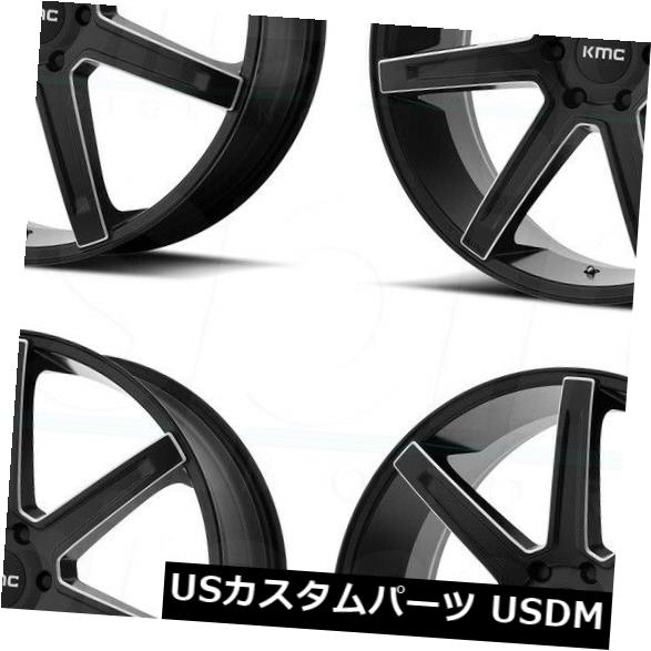 海外輸入ホイール 4-新しい20インチKMC KM700ホイール20x9 6x5.5 / 6x139.7 35ブラックミルドリム 4-New 20\