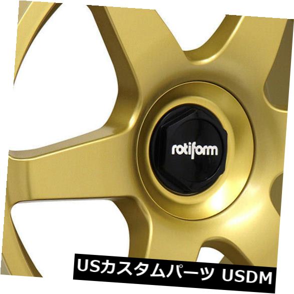 海外輸入ホイール 4-新しい18インチRotiform SIX R118ホイール18x8.5 5x114.3 / 5x120 35ゴールドリム 4-New 18\