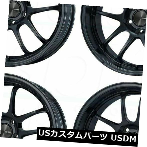 海外輸入ホイール 4-新しい18インチEnkei Pf01ホイール18x9.5 5x114.3 15ブラックペイントリム 4-New 18\