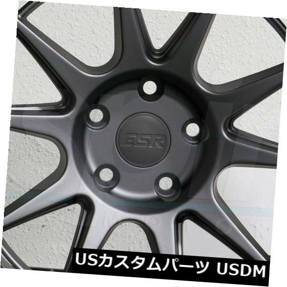 海外輸入ホイール 4-新しい19インチESR SR13ホイール19x9.5 / 19x10.5 5x114.3 22/22グレースタッガードリム 4-New 19\