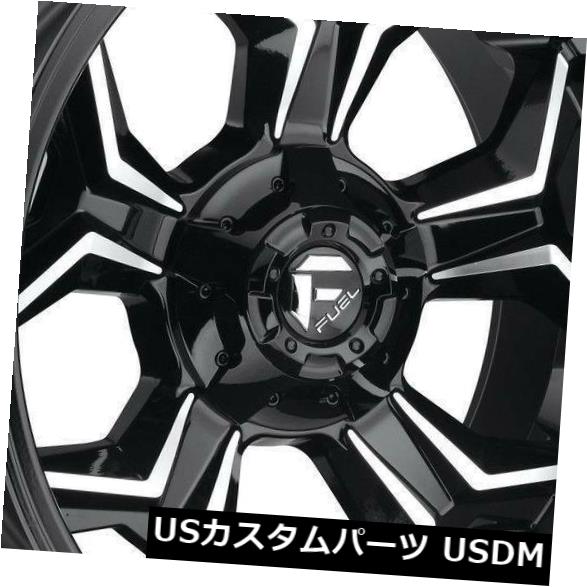 海外輸入ホイール 4-新しい20インチの燃料アベンジャーD606ホイール20x10 8x6.5 / 8x165.1 -18ブラック加工リム 4-New 20" Fuel Avenger D606 Wheels 20x10 8x6.5/8x165.1 -18 Black Machined Rims 【並行輸入品】｜カスタムパーツ WORLD倉庫