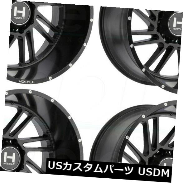 海外輸入ホイール 4-新しい22インチの敵対的なH110ストライカーホイール22x12 8x170 -44フルブラックリム 4-New 22\