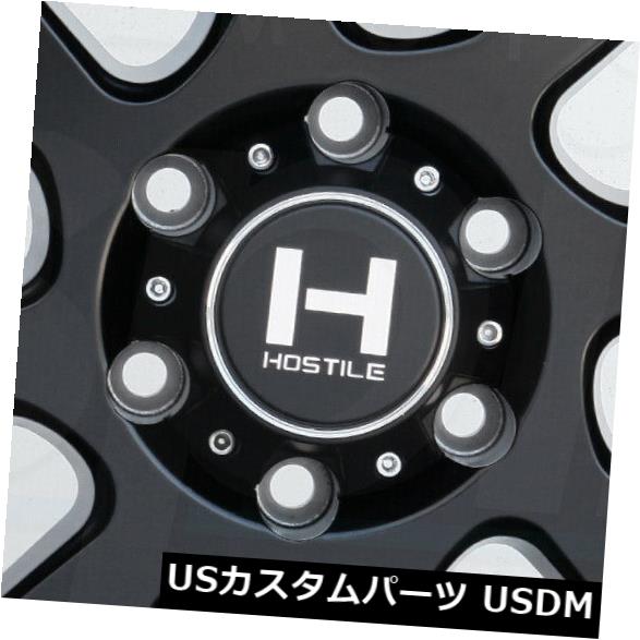 海外輸入ホイール 4-新しい20 "敵対的なH108スプロケットホイール20x9 8x180 10フルブラックリム 4-New 20" Hostile H108 Sprocket Wheels 20x9 8x180 10 Full Black Rims 【並行輸入品】|カスタムパーツ WORLD倉庫
