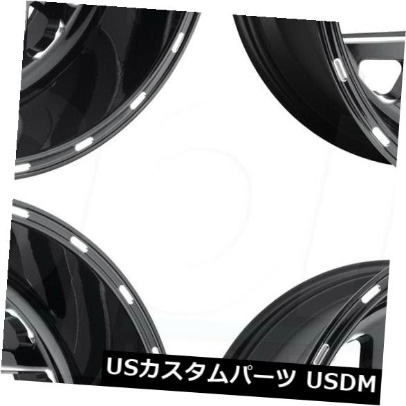 海外輸入ホイール 17x9燃料Triton D581 6x135 / 6x5.5 -12ブラックミルドホイールリムセット（4） 17x9 Fuel Triton D581 6x135/6x5.5 -12 Black Milled Wheels Rims Set(4) 【並行輸入品】