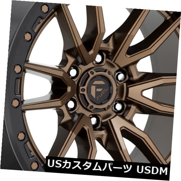 海外輸入ホイール 17x9 Fuel Rebel D681 5x5 / 5x127 -12ブロンズブラックリップホイールリムセット（4） 17x9 Fuel Rebel D681 5x5/5x127 -12 Bronze Black Lip Wheels Rims Set(4) 【並行輸入品】