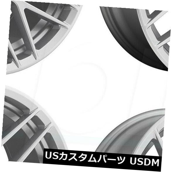 海外輸入ホイール 17x9 Rotiform RSE R140 4x100 / 4x114.3 30シルバーホイールリムセット（4） 17x9 Rotiform RSE R140 4x100/4x114.3 30 Silver Wheels Rims Set(4) 【並行輸入品】