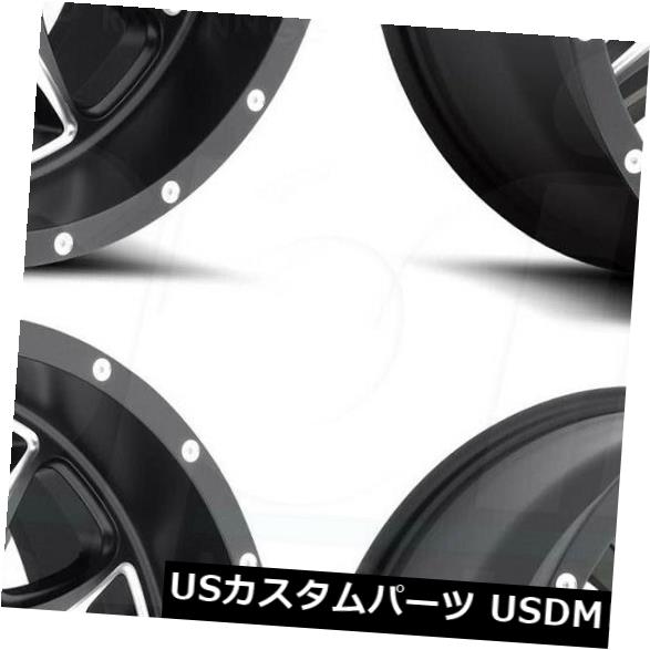 海外輸入ホイール 17x9燃料スロットルD513 8x6.5 / 8x165.1 1ブラックミルドホイールリムセット（4） 17x9 Fuel Throttle D513 8x6.5/8x165.1 1 Black Milled Wheels Rims Set(4) 【並行輸入品】 246,455円