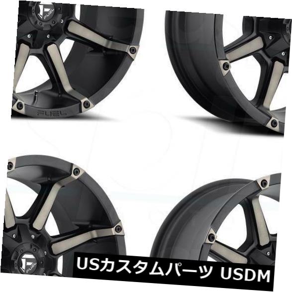 海外輸入ホイール 17x9フューエルカプラーD556 8x6.5 / 8x165.1 1個の黒い機械加工ホイールリムセット（4） 17x9 Fuel Coupler D556 8x6.5/8x165.1 1 Black Machined Wheels Rims Set(4) 【並行輸入品】
