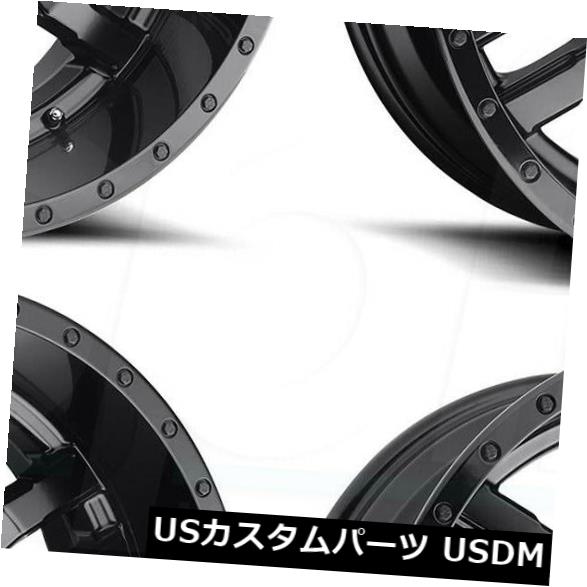 海外輸入ホイール 17x9燃料スレッジD596 5x5.5 / 5x150 -12マットブラックホイールリムセット（4） 17x9 Fuel Sledge D596 5x5.5/5x150 -12 Matte Black Wheels Rims Set(4) 【並行輸入品】