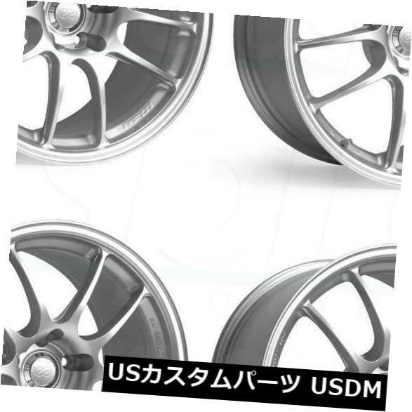 海外輸入ホイール 17x7 Enkei Pf01 5x114.3 48シルバーペイントホイールリムセット（4） 17x7 Enkei Pf01 5x114.3 48 Silver Paint Wheels Rims Set(4) 【並行輸入品】