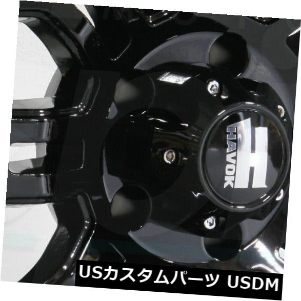 海外輸入ホイール 20x9 Havok H108 5x5 / 5x127 -12ブラックマシニングリングホイールリムセット（4） 20x9 Havok H108 5x5/5x127 -12 Black Machined Ring Wheels Rims Set(4) 【並行輸入品】｜カスタムパーツ WORLD倉庫