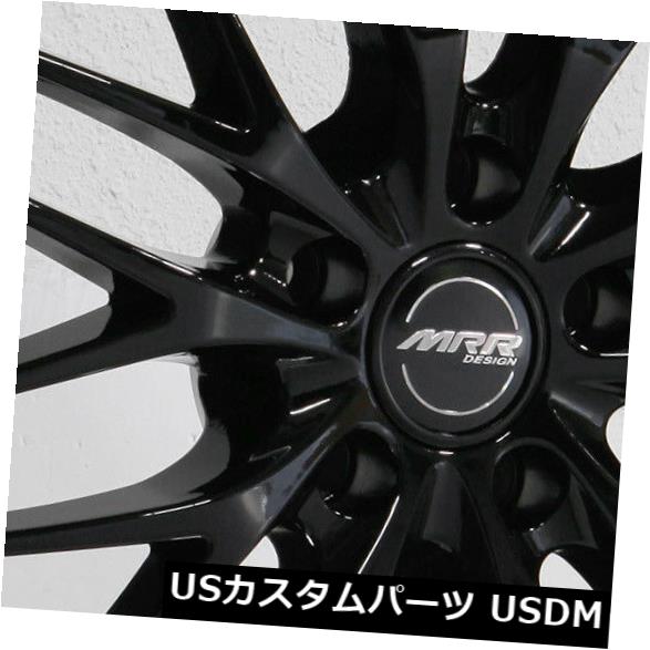 海外輸入ホイール 18x8.5 / 18x9.5 MRR GT1 5x112 25/25ブラックホイールリムセット（4） 18x8.5/18x9.5 MRR GT1 5x112 25/25 Black Wheels Rims Set(4) 【並行輸入品】
