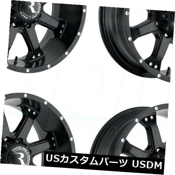 海外輸入ホイール 20x9 Raceline 991B Assault 6x5.5 / 6x139.7 0ブラックホイールリムセット（4） 20x9 Raceline 991B Assault 6x5.5/6x139.7 0 Black Wheels Rims Set(4) 【並行輸入品】