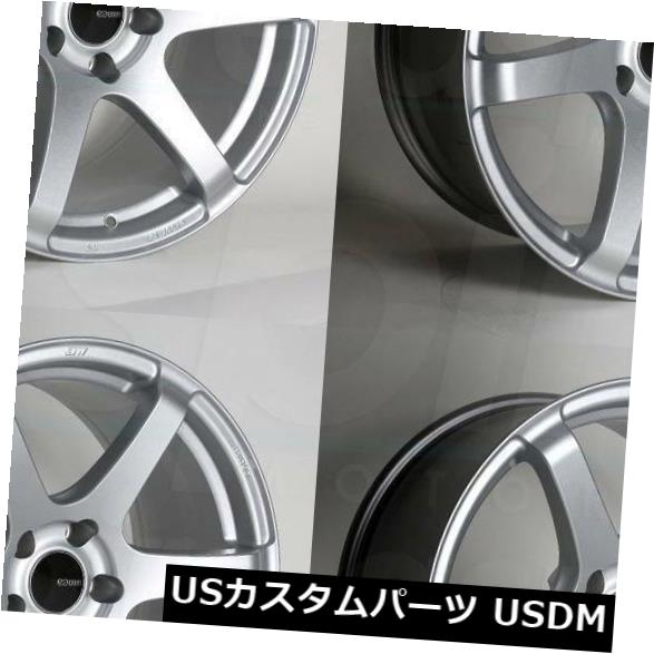 海外輸入ホイール 18x9.5 Enkei T6S 5x100 45シルバーペイントホイールリムセット（4） 18x9.5 Enkei T6S 5x100 45 Silver Paint Wheels Rims Set(4) 【並行輸入品】